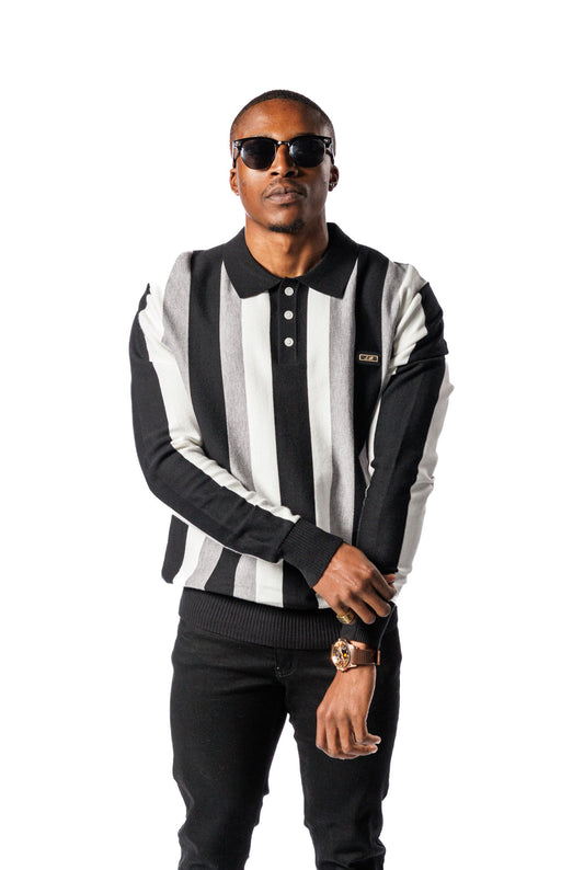 SR Knitted Golf Jersey Black