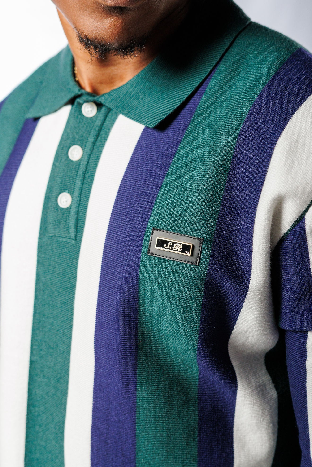 SR Knitted Golf Jersey Dark Green