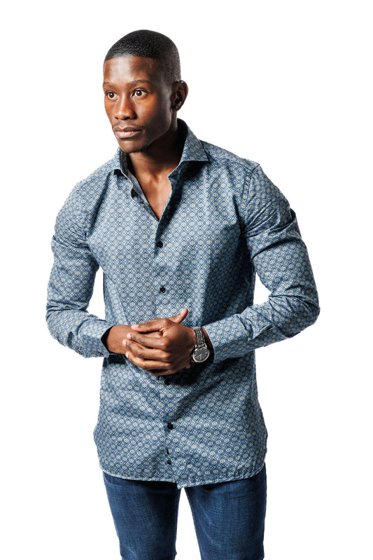Blue & Yellow Statement Shirt