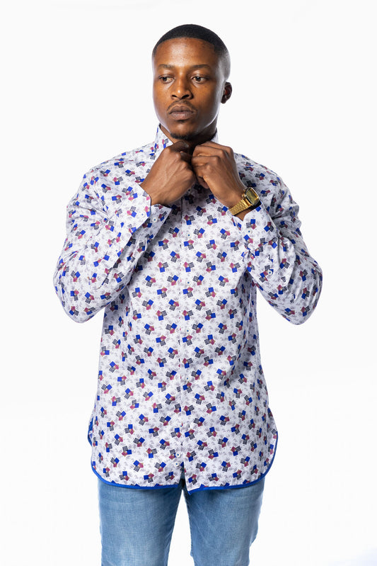 Box Pattern Statement Shirt