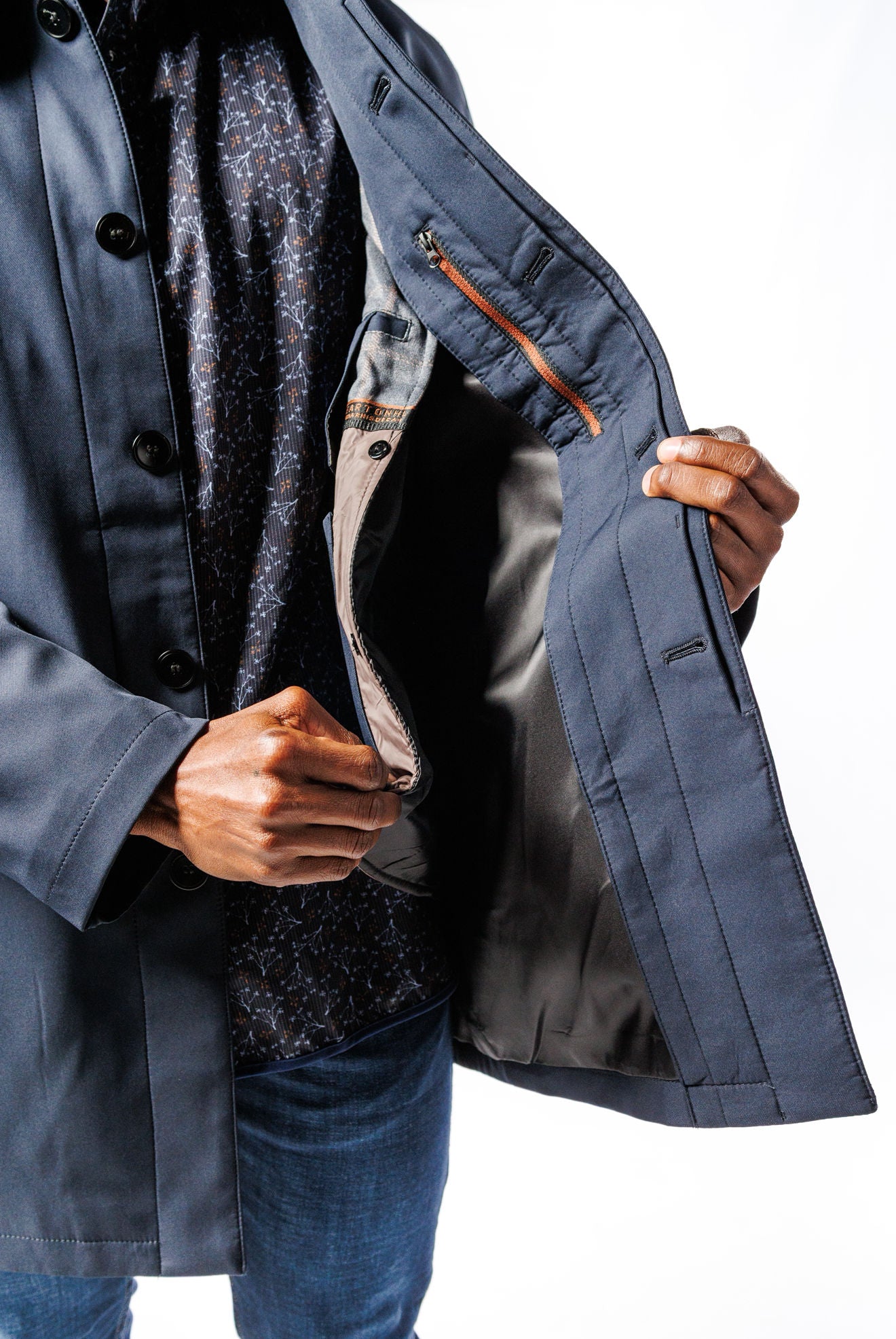 Stefano R. Navy 3/4 Jacket
