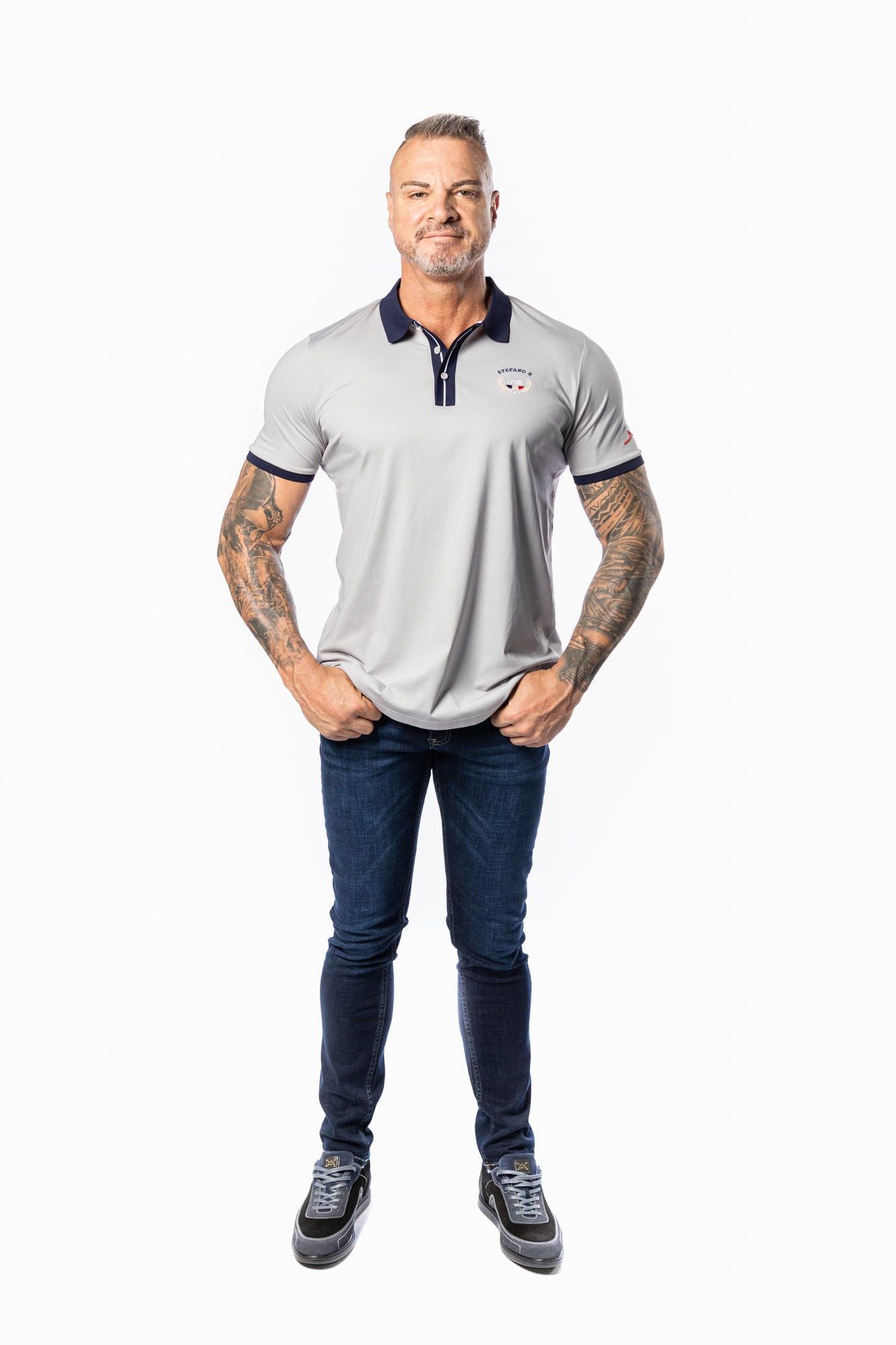 Uomo Golfer Grey & Navy