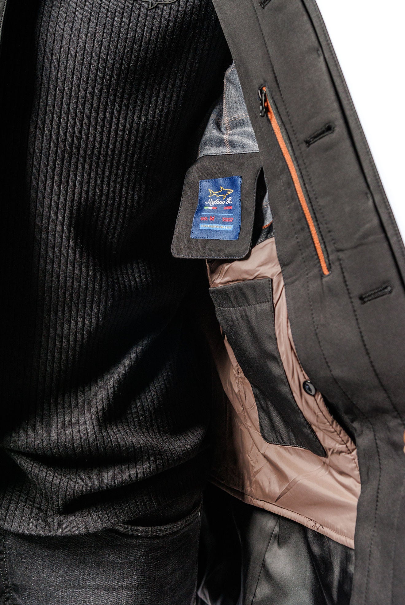 Stefano R. Black 3/4 Jacket