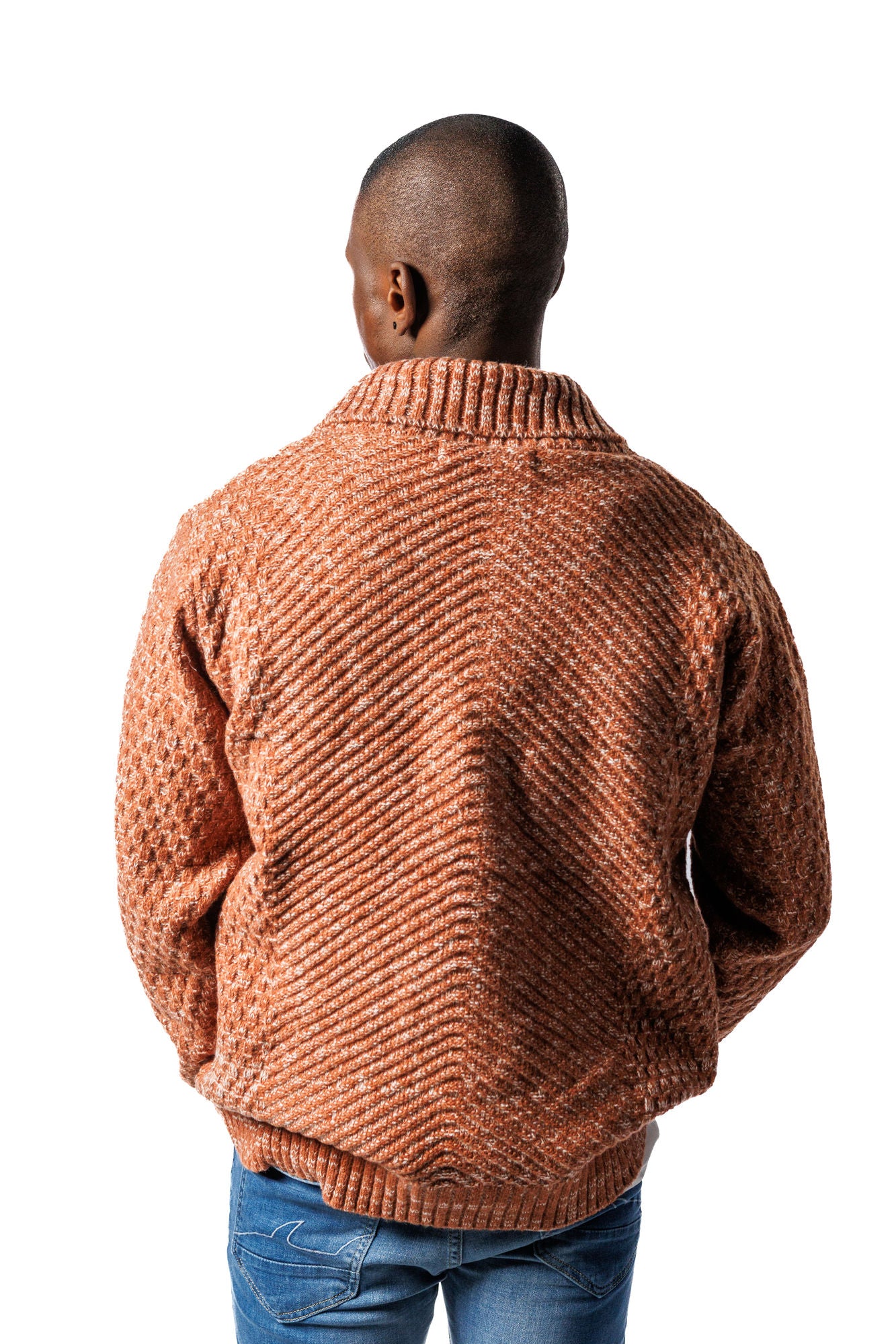 SR V-Neck Cardigan Orange