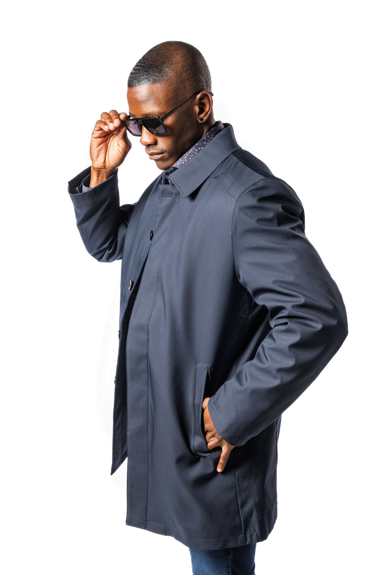 Stefano R. Navy 3/4 Jacket