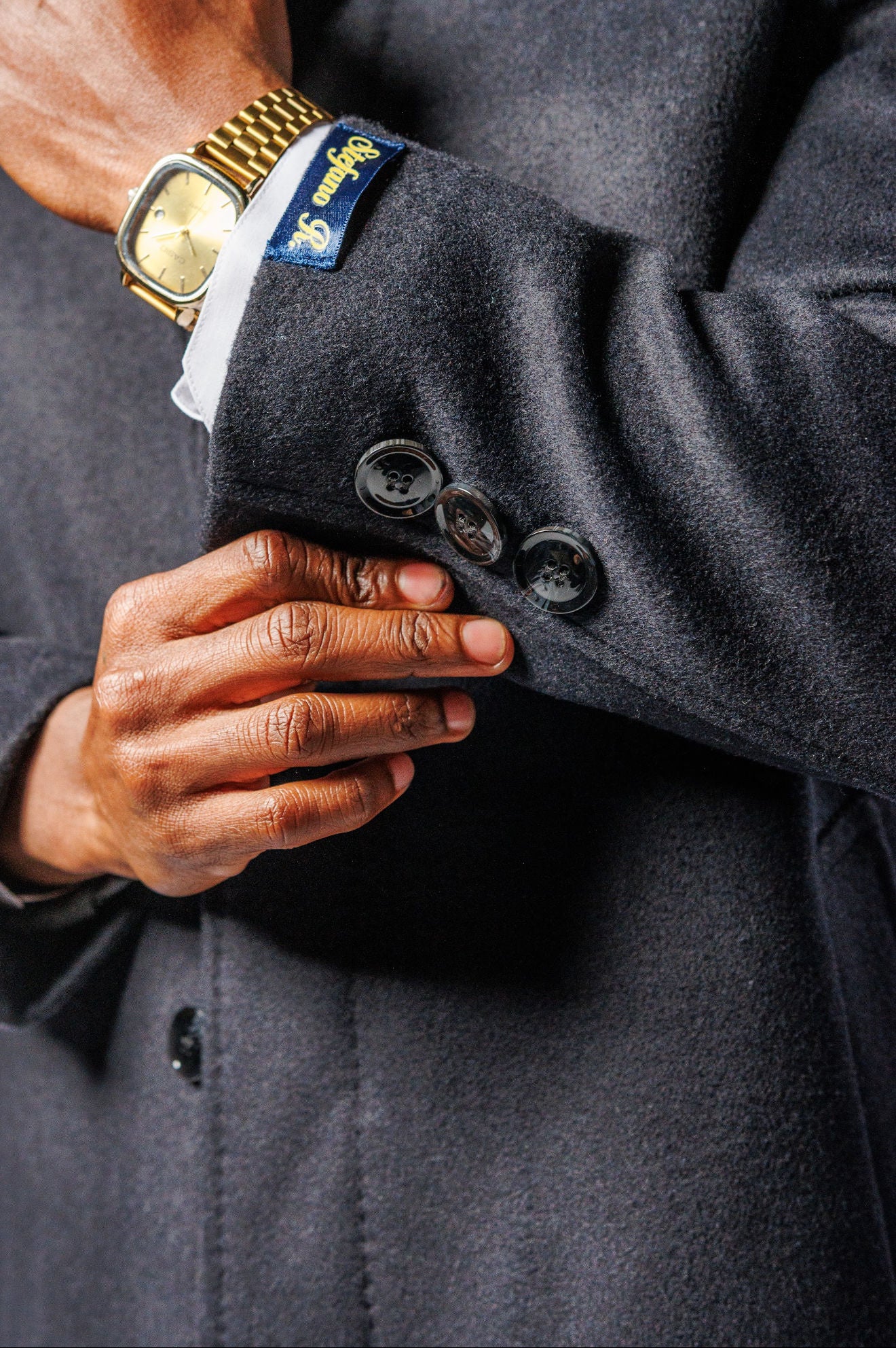 Stefano R. Navy Winter Coat