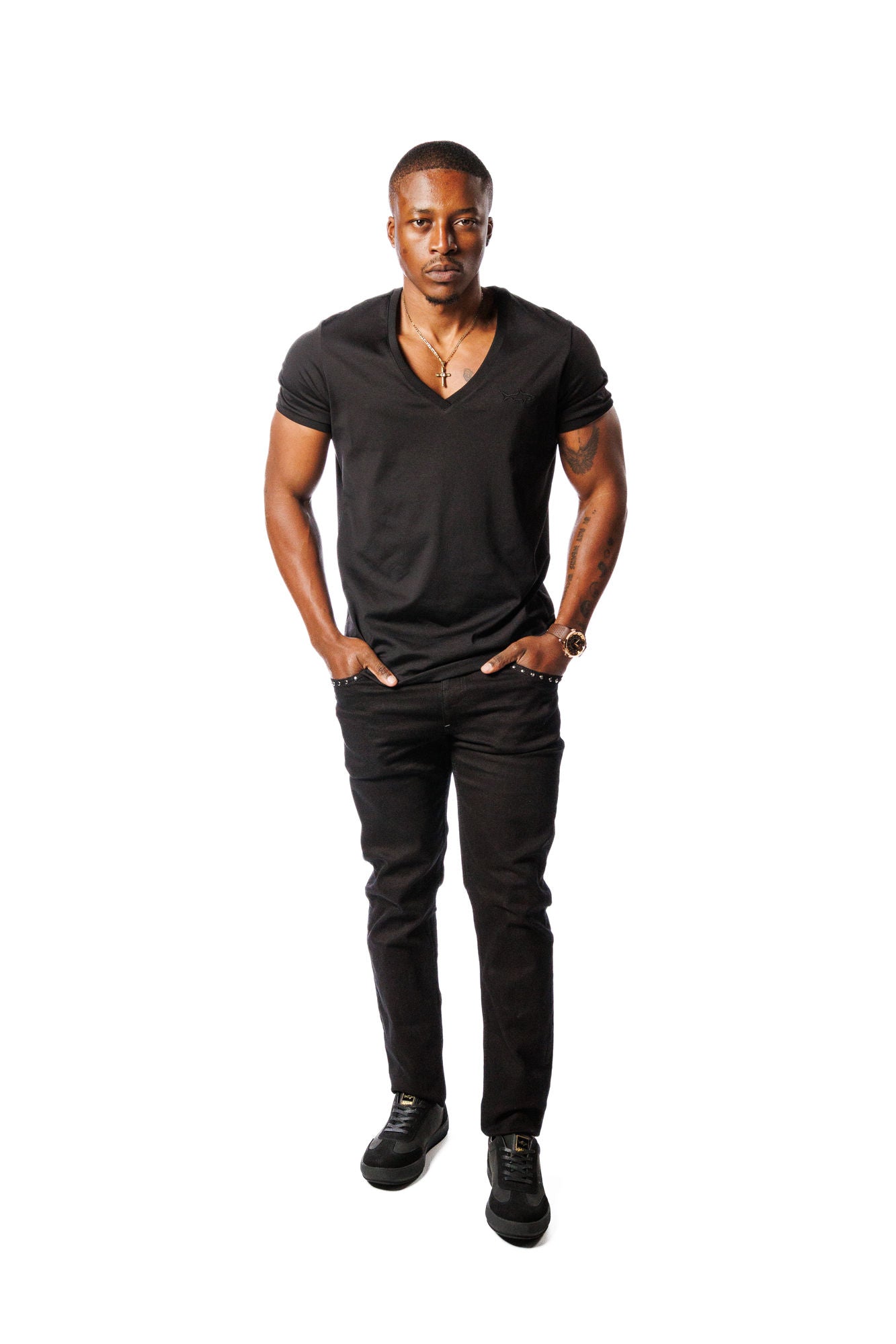 SR V-Neck T-shirt Black