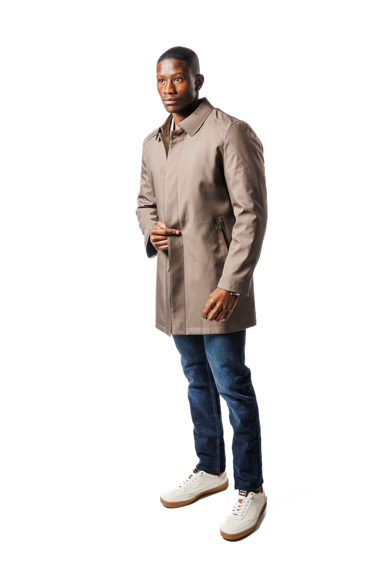 Stefano R. Khaki 3/4 Jacket