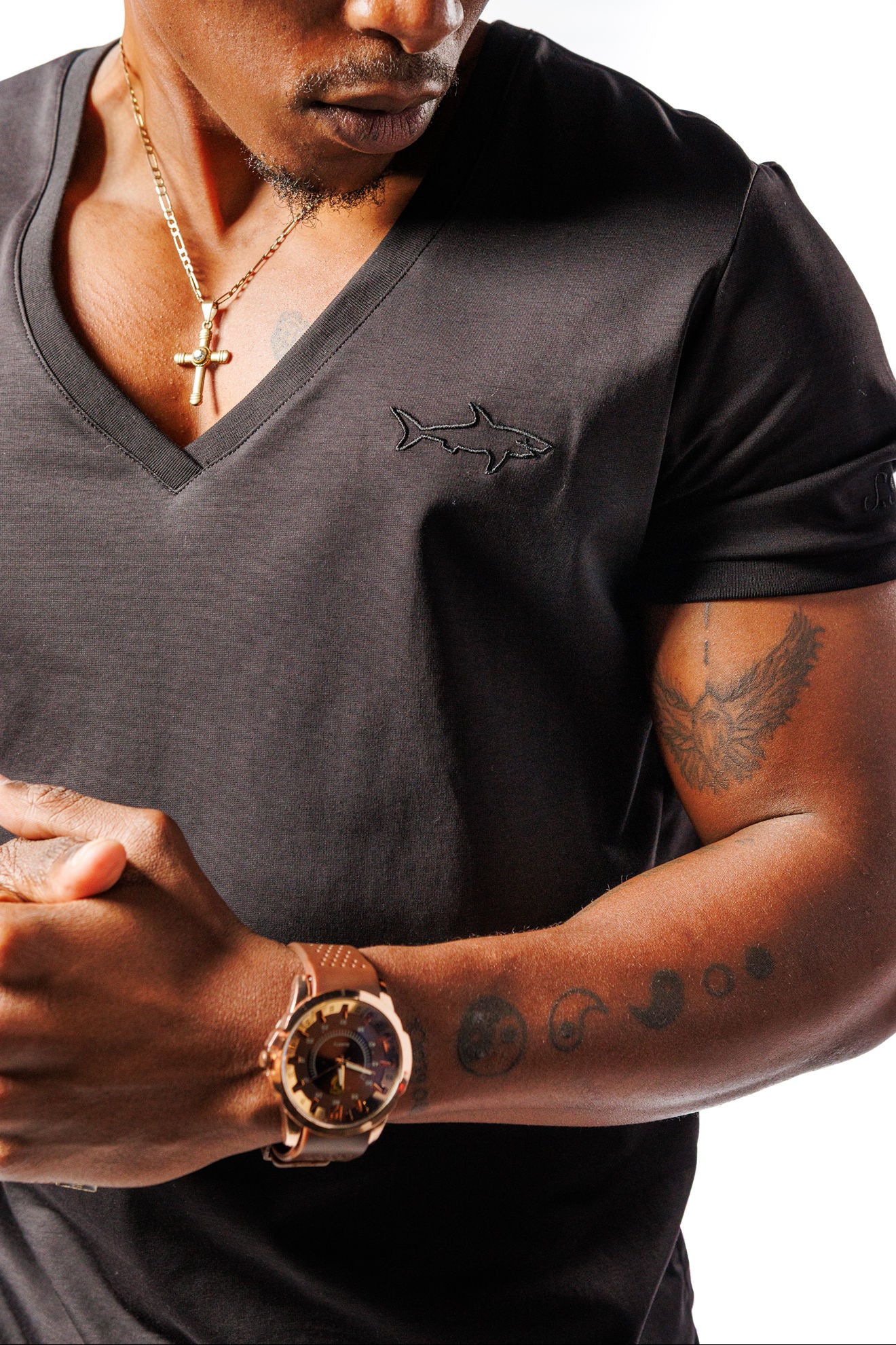 SR V-Neck T-shirt Black