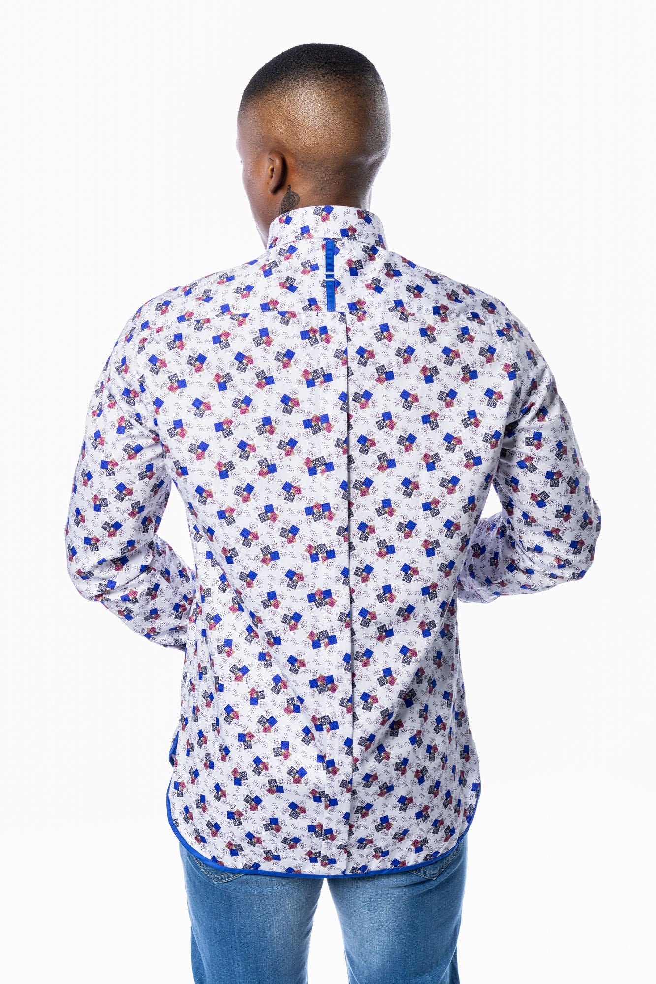 Box Pattern Statement Shirt