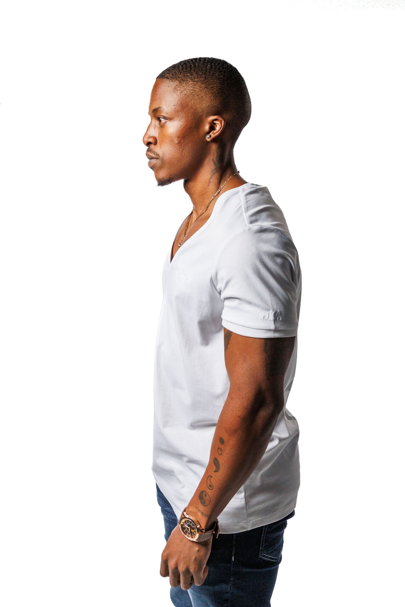 SR V-Neck T-shirt White