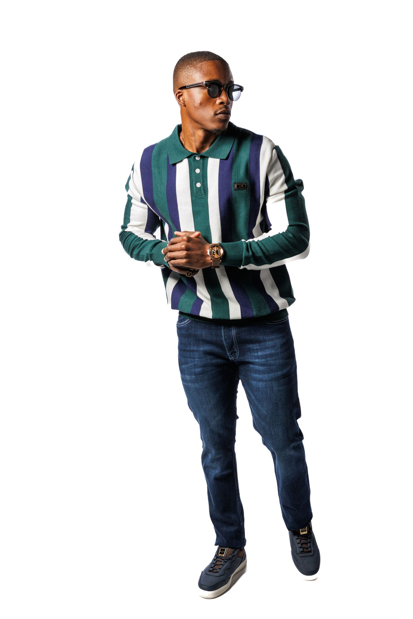 SR Knitted Golf Jersey Dark Green
