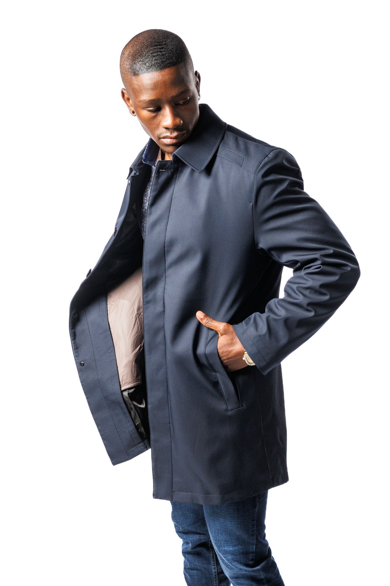 Stefano R. Navy 3/4 Jacket