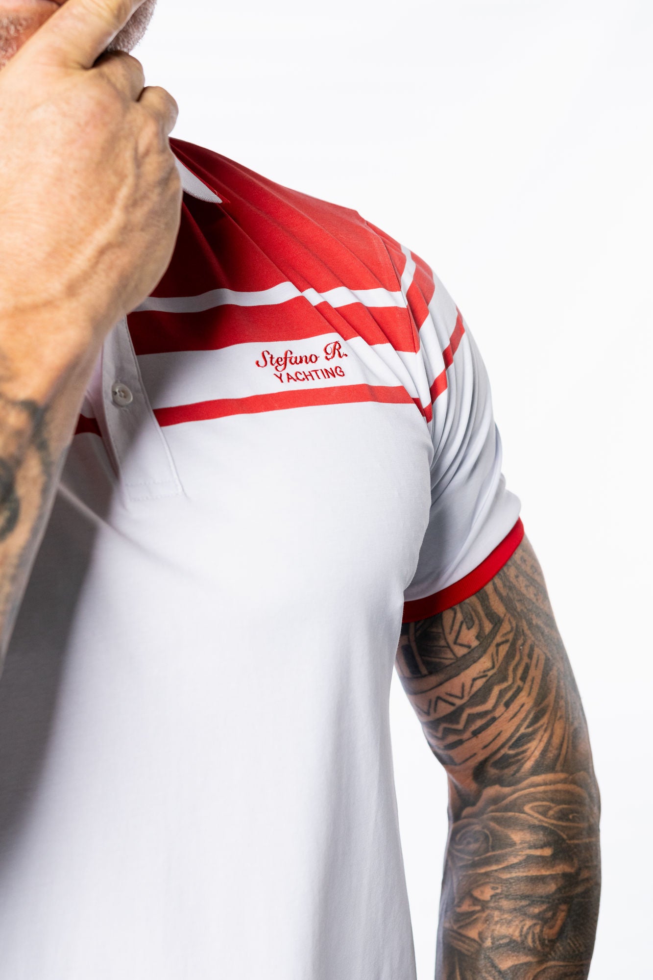 Red Striped Yachting Golfer