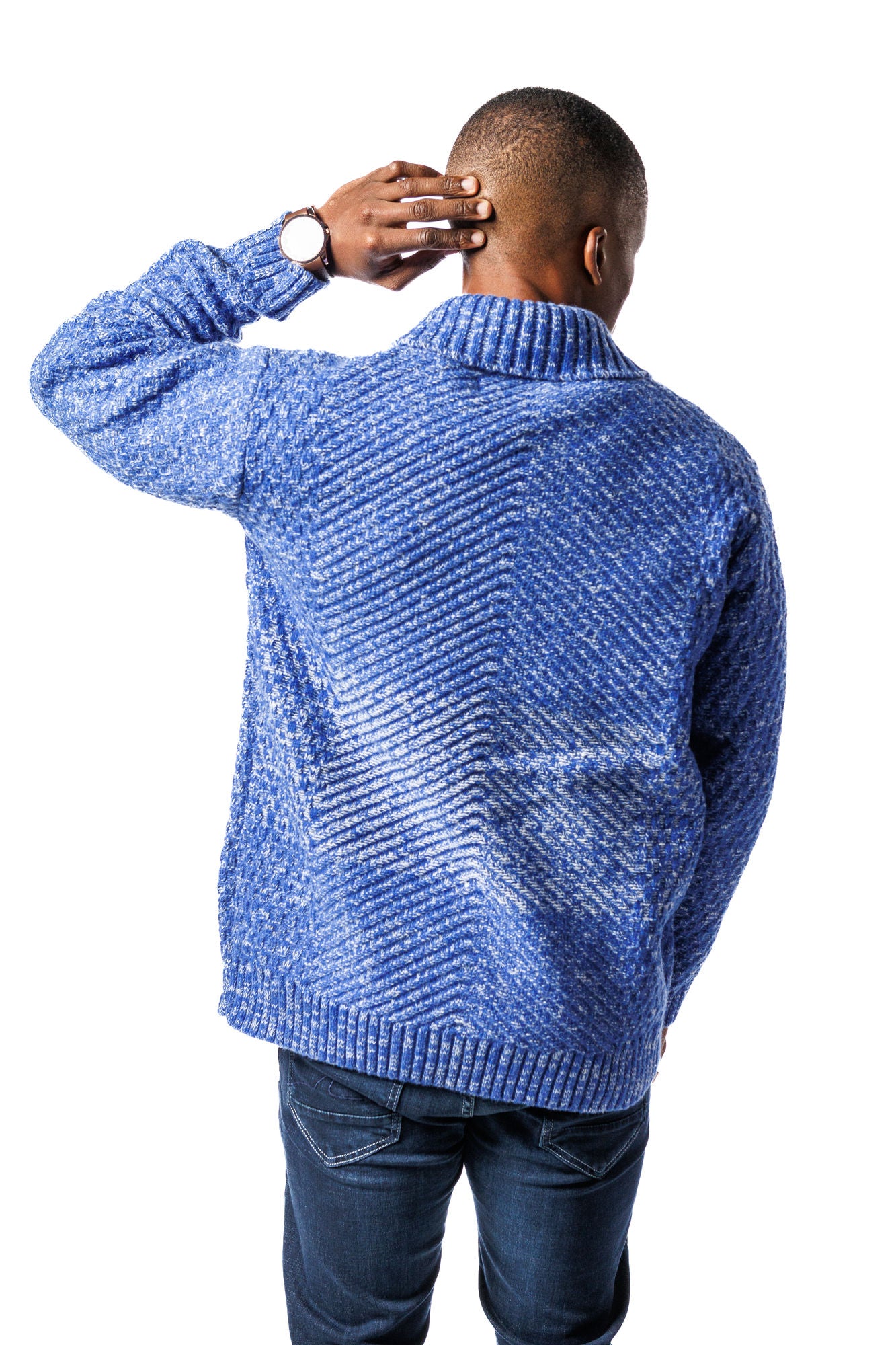 SR V-Neck Cardigan Blue