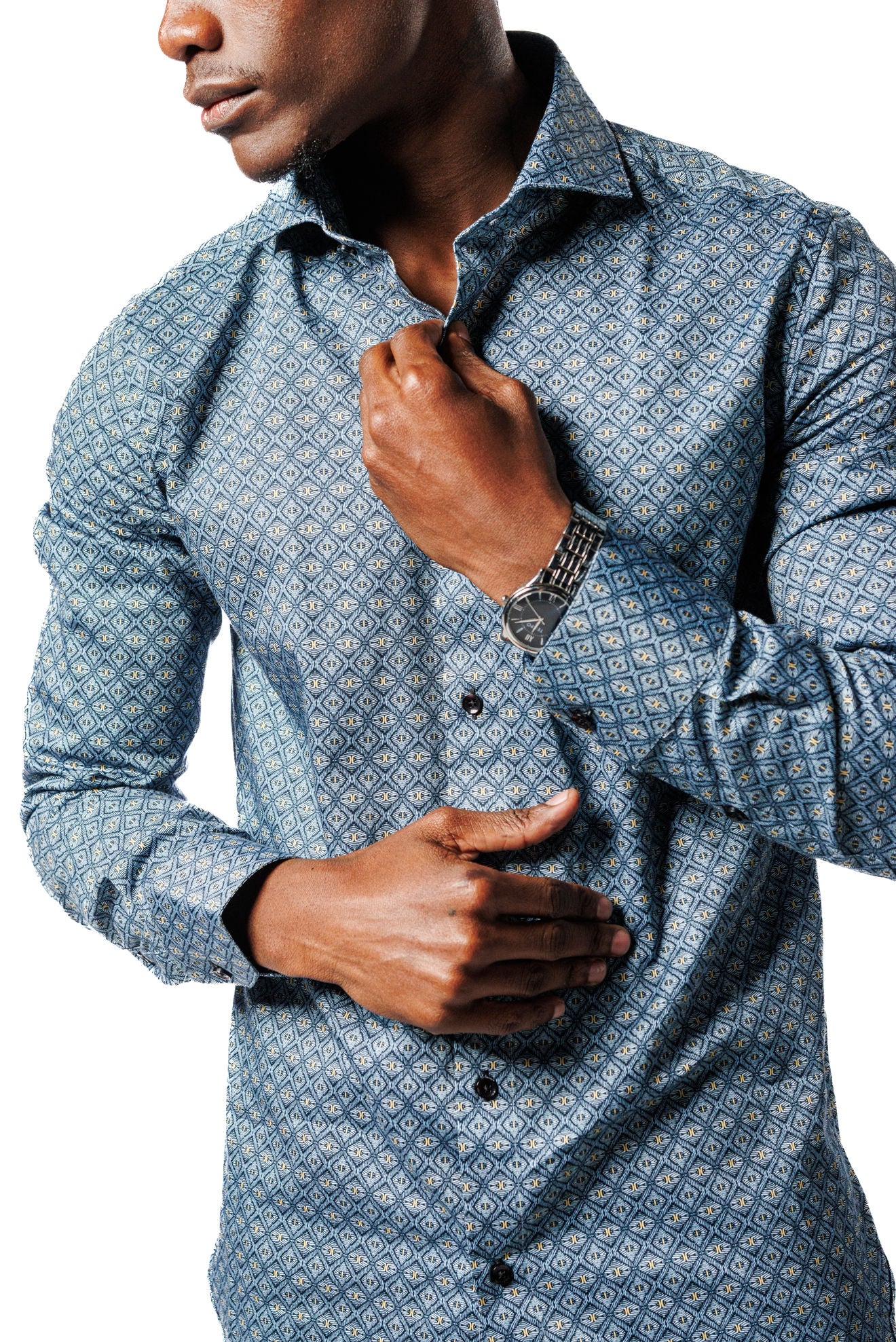 Blue & Yellow Statement Shirt
