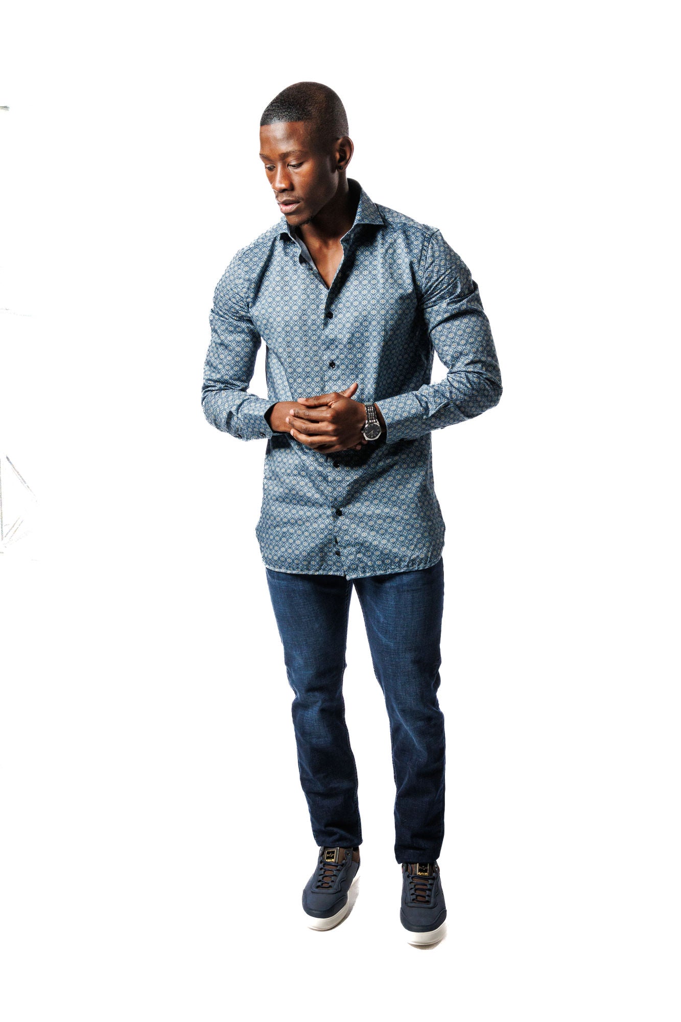 Blue & Yellow Statement Shirt