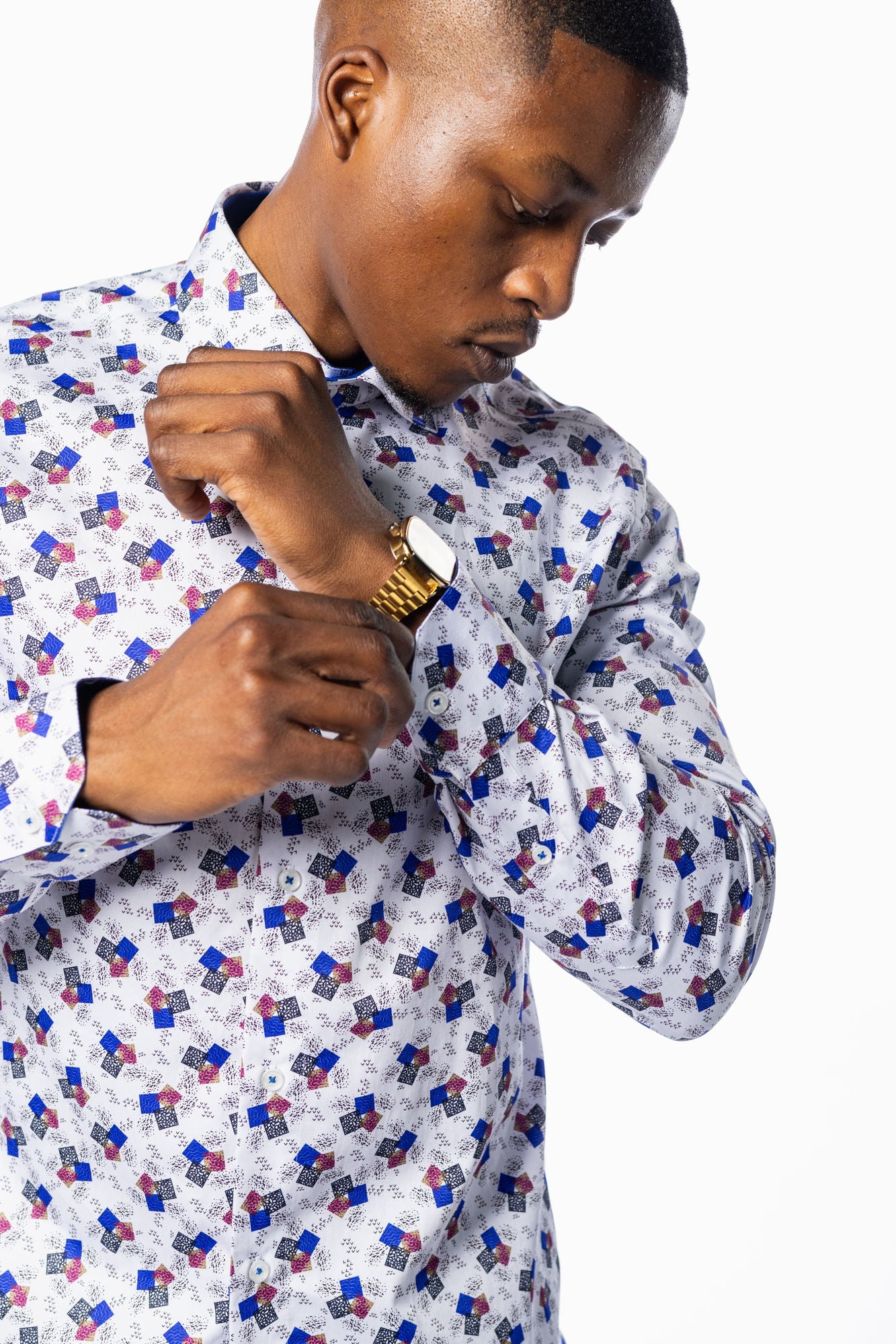 Box Pattern Statement Shirt