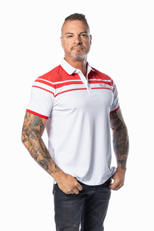 Red Striped Yachting Golfer