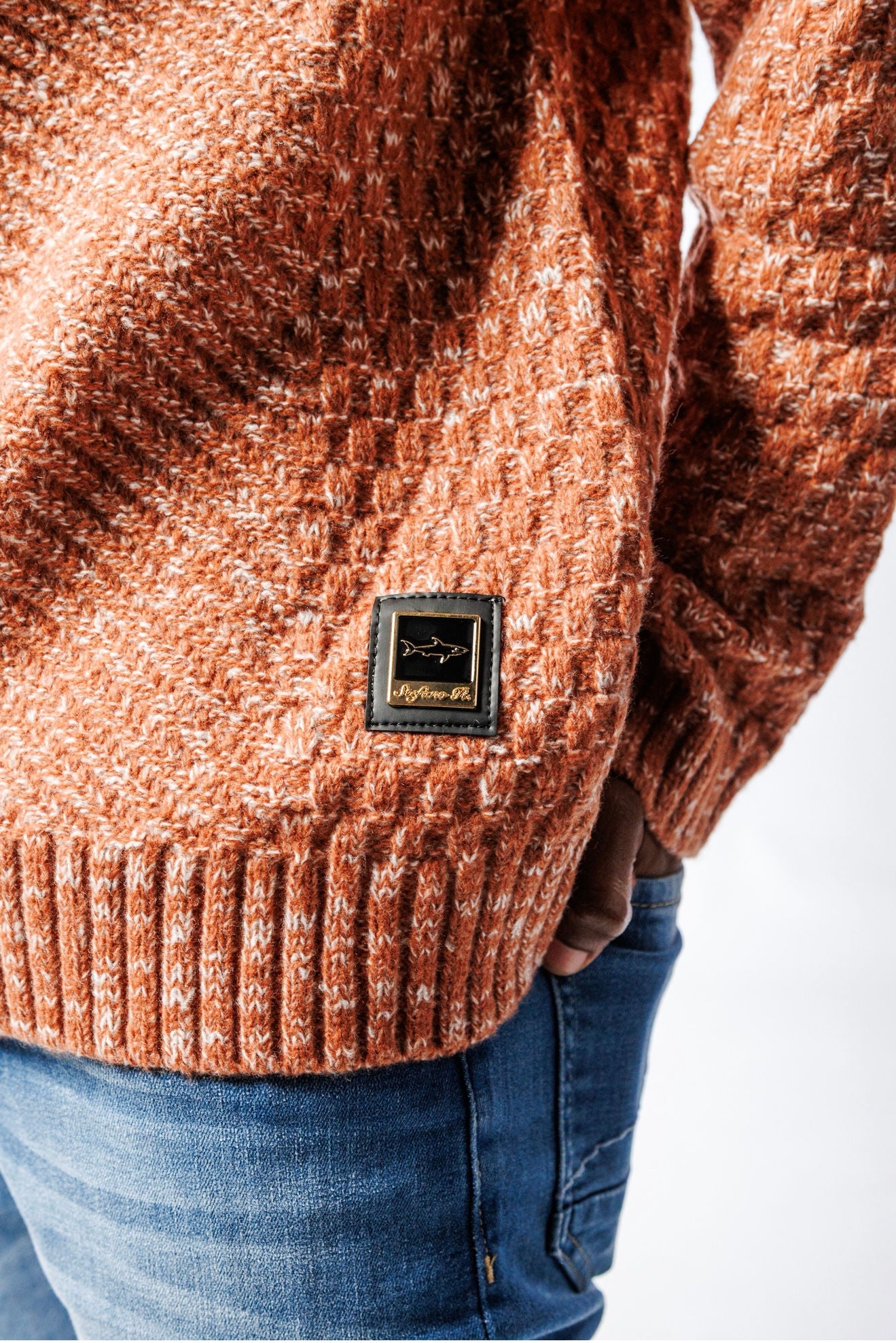 SR V-Neck Cardigan Orange