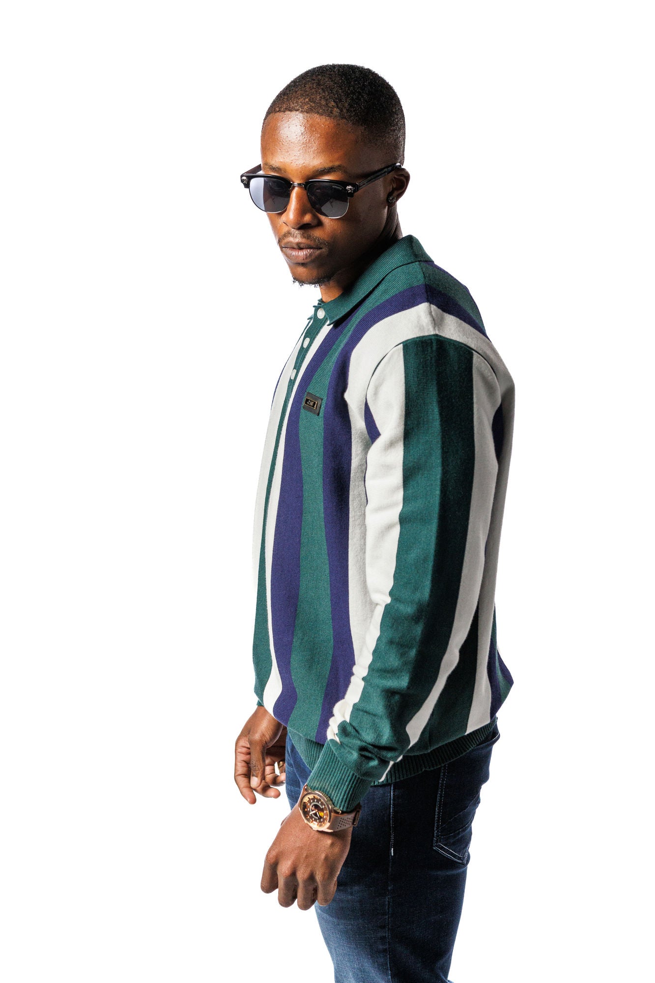 SR Knitted Golf Jersey Dark Green