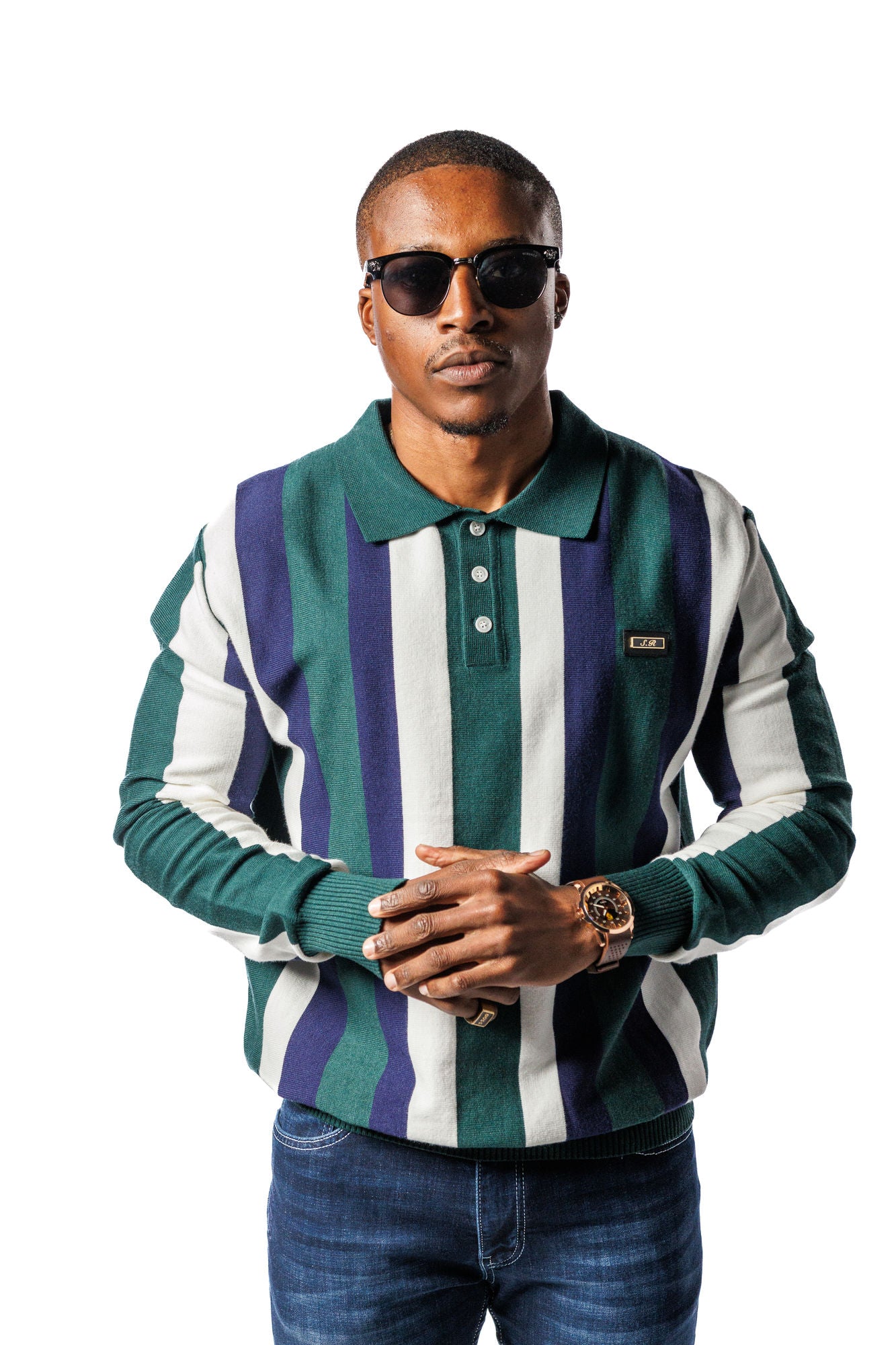 SR Knitted Golf Jersey Dark Green