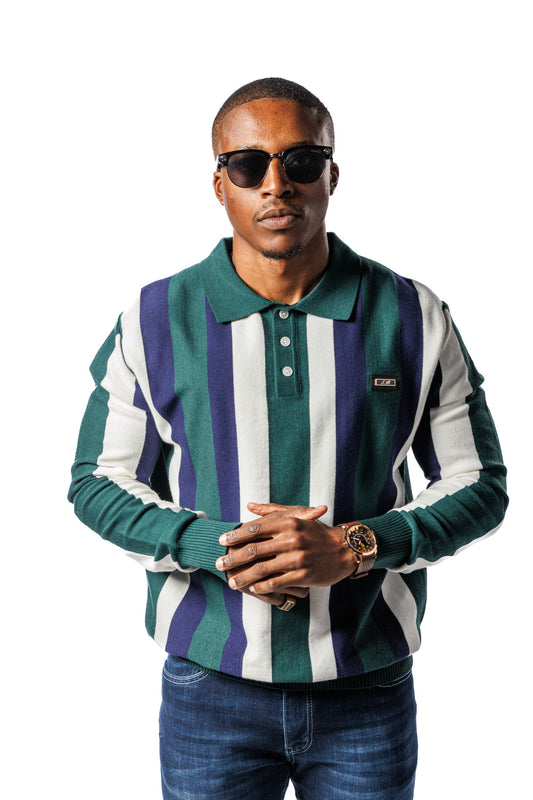 SR Knitted Golf Jersey Dark Green