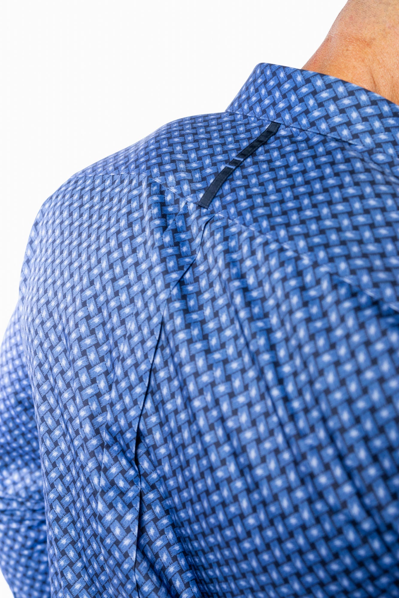 Blue Weave Patterned Shirt