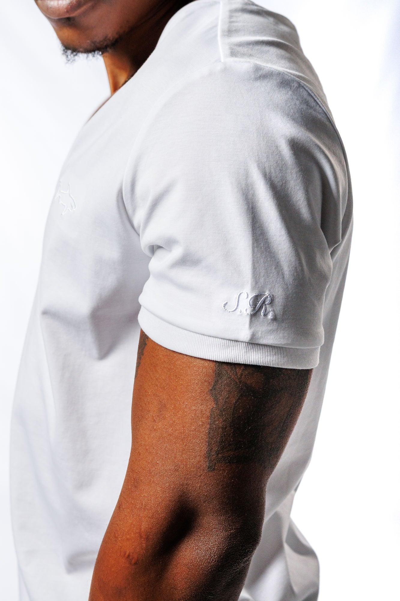 SR V-Neck T-shirt White