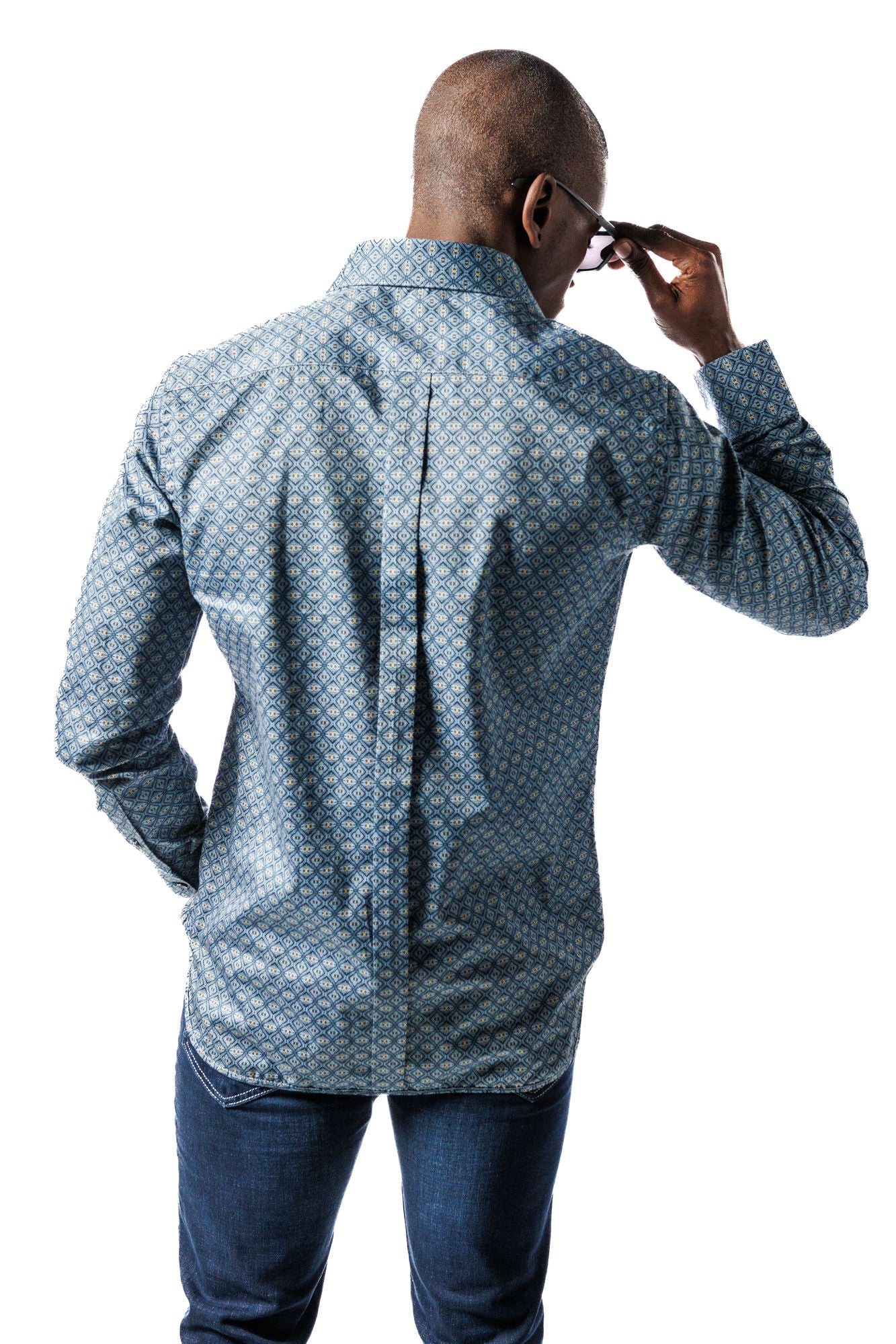 Blue & Yellow Statement Shirt