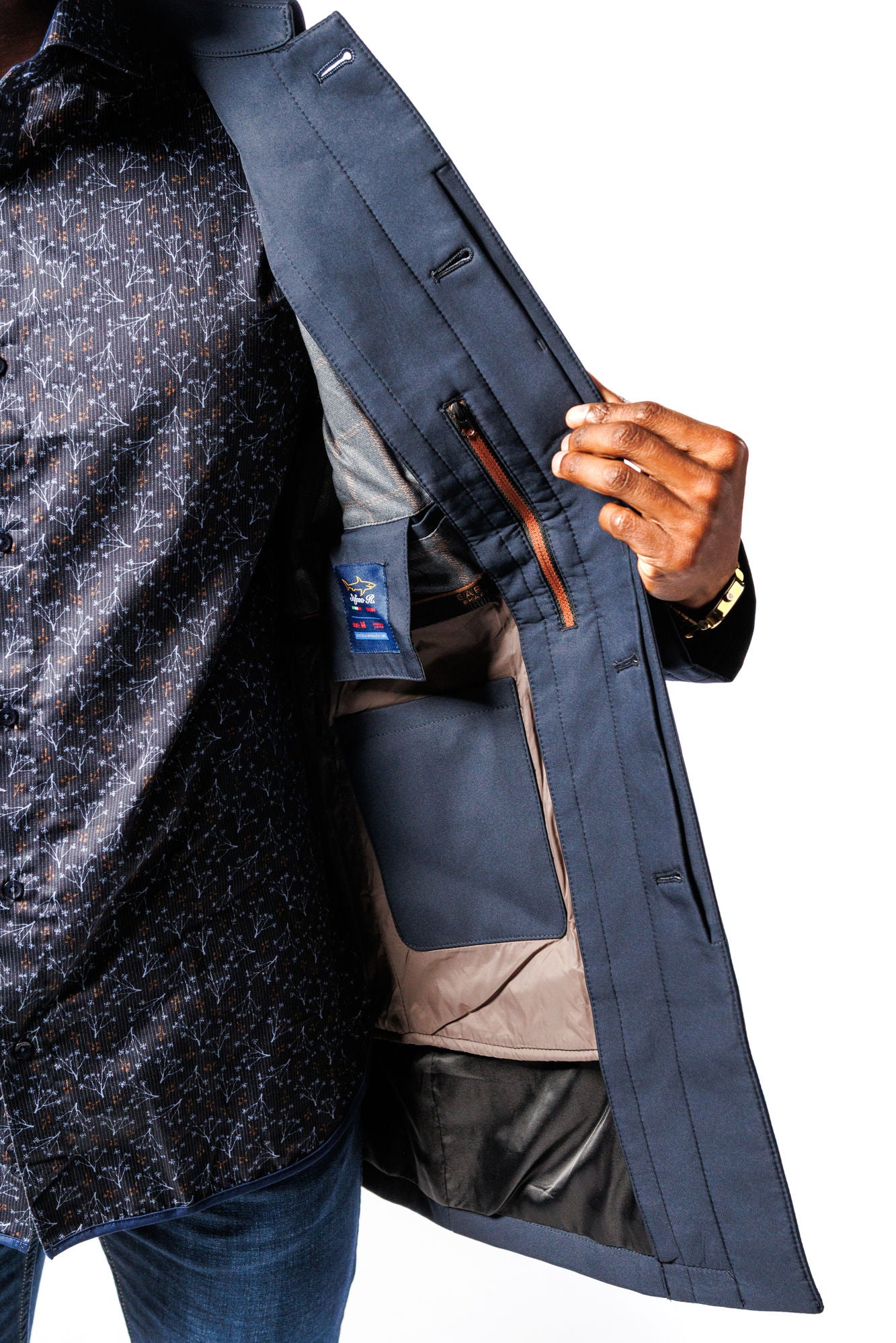 Stefano R. Navy 3/4 Jacket