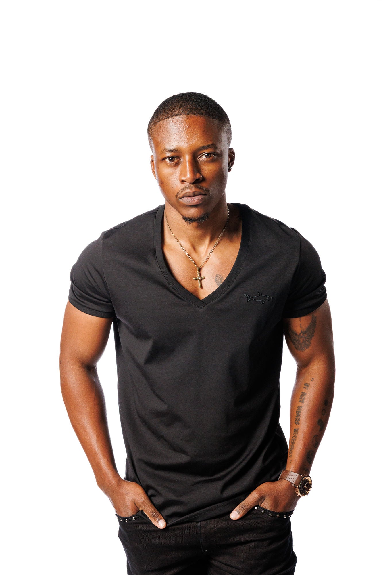 SR V-Neck T-shirt Black