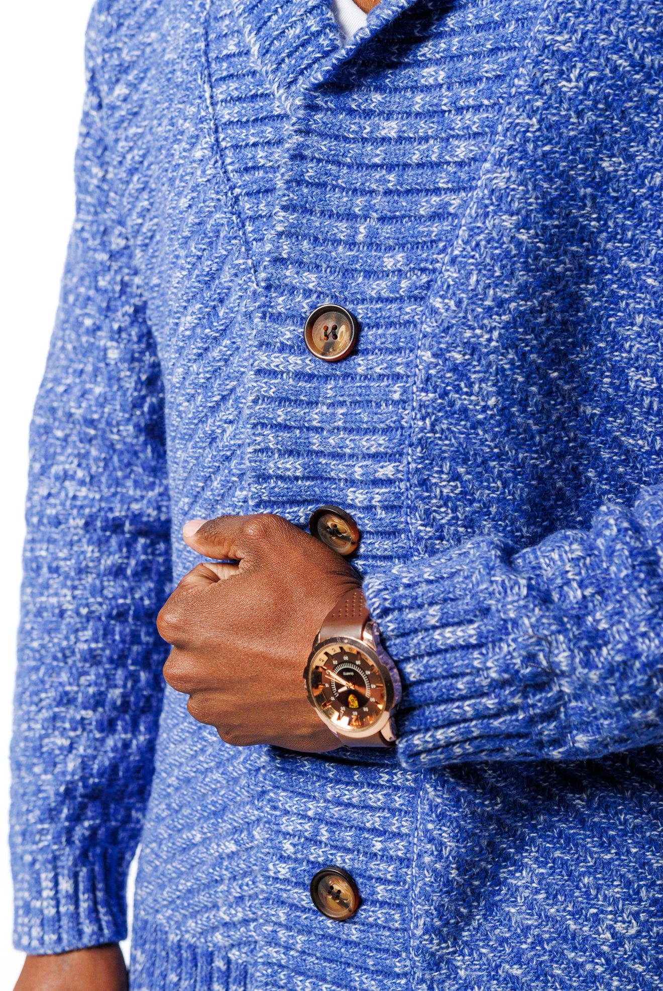 SR V-Neck Cardigan Blue